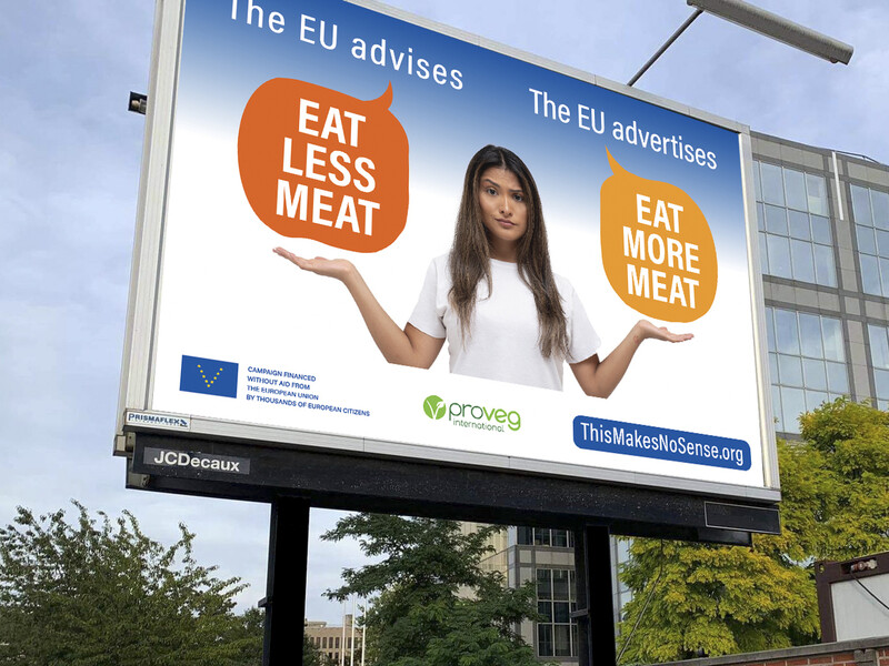 Opmerkelijke campagne ProVeg tegen EU-reclames voor vlees