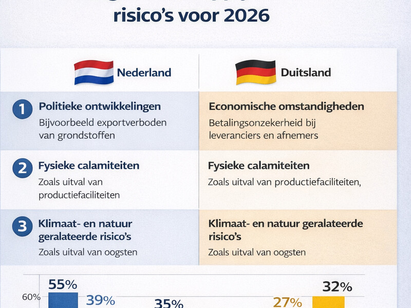 Nederlandse logistiek managers banger dan Duitse collega&rsquo;s voor disrupties in 2026